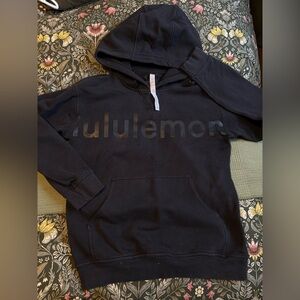 lululemon athletica Black Zip-Up Hoodie with Subtle Gloss Logo